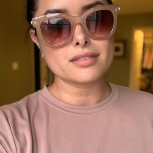 A.J. Morgan Dusty Pink and Gold Sunglasses